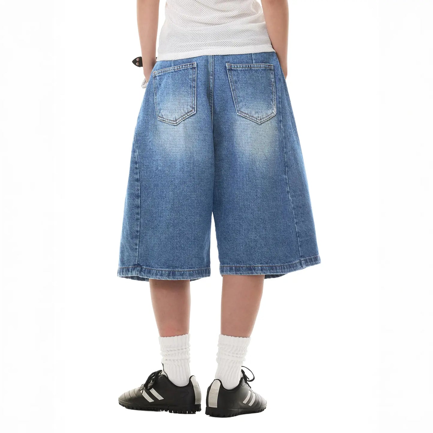 EMMIOL Jorts for Women Baggy Jeans Shorts Y2K Wide Leg Denim Shorts Grunge Streetwear Summer Vibes
