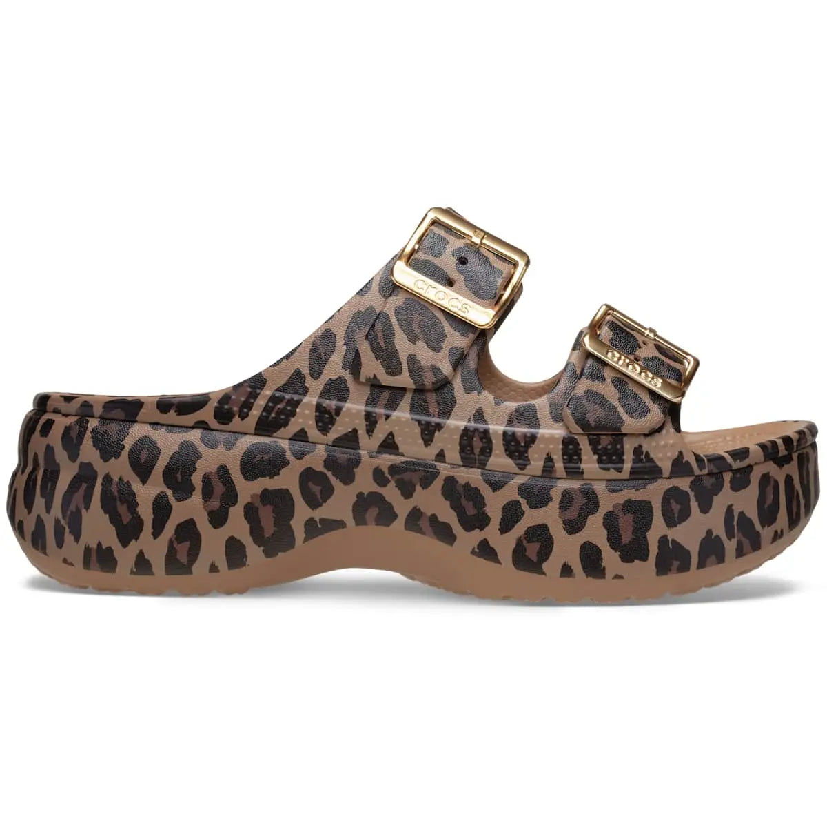 Crocs Women'S Saturday Metallic Buckle Platform Sandals