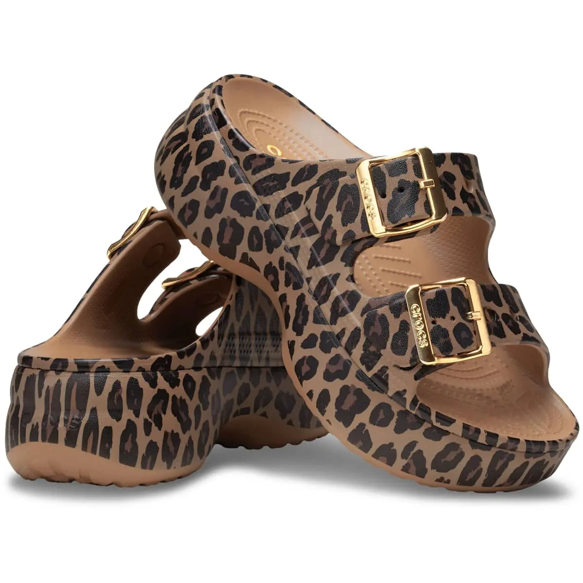 Crocs Women'S Saturday Metallic Buckle Platform Sandals