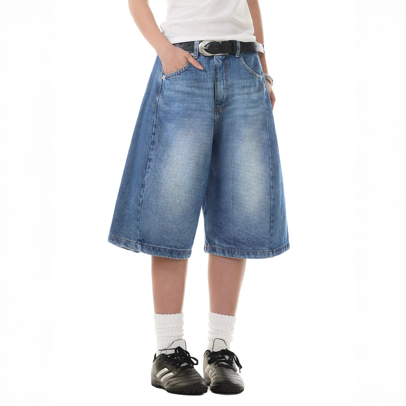 EMMIOL Jorts for Women Baggy Jeans Shorts Y2K Wide Leg Denim Shorts Grunge Streetwear Summer Vibes