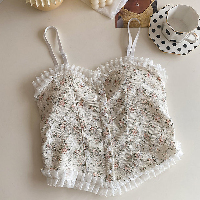 Women's Vintage Elegant French Lace Sling Fashion