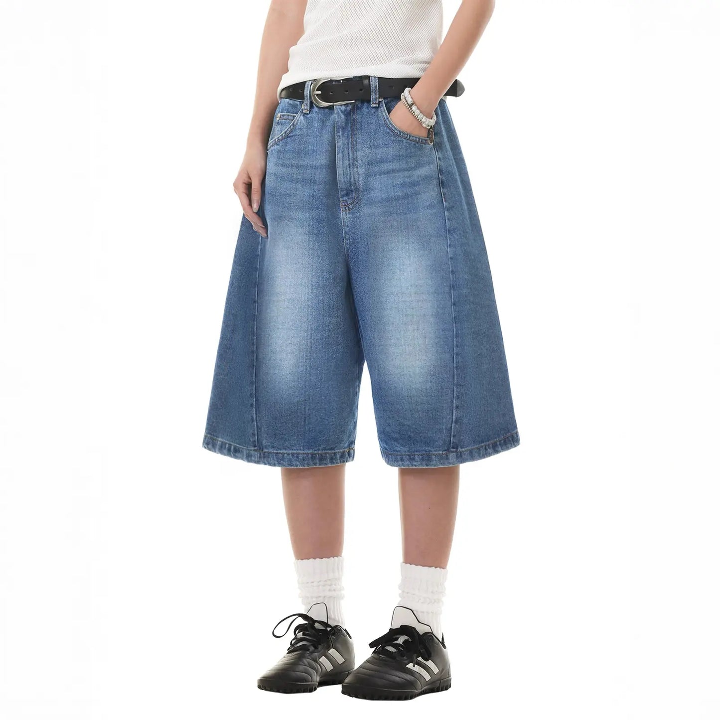 EMMIOL Jorts for Women Baggy Jeans Shorts Y2K Wide Leg Denim Shorts Grunge Streetwear Summer Vibes